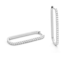 Facet Ohrschmuck 18kt Weißgold 2,2g Diamanten 0,15ct