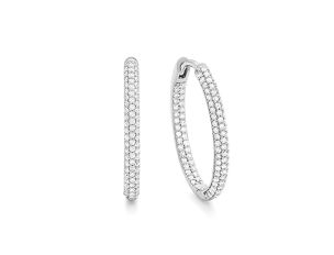 Facet Ohrschmuck 18kt Weißgold 3,1g Diamanten 0,55ct