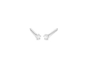 Ohrstecker 18kt Weißgold 0,7g Diamanten 0,10ct 