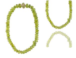 Halskette 18kt Gelbgold Peridot Länge 430mm