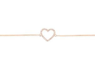 Palido Armband Anhänger Herz 14kt Rotgold 0,5g Diamanten 0,05ct 