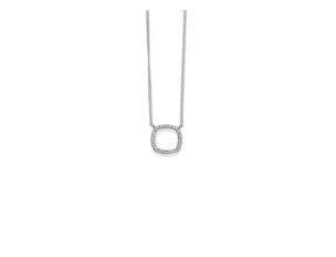 Palido Halskette Anhänger 14kt Weißgold 0,9g Diamanten 0,04ct 420mm