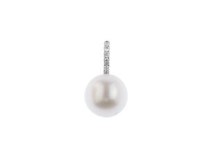 Palido Anhänger 14kt Weißgold 0,2g Diamanten 0,03ct Südwasserperle