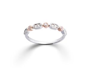Palido Ring 14kt Weiß/Roségold 1,5g Diamanten 0,12ct