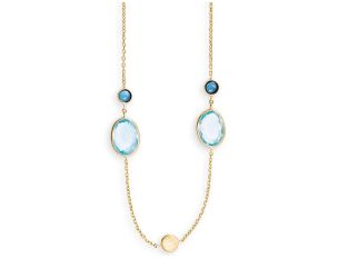 Palido Halskette 14kt Gelbgold 5,7g Topas London Blue 