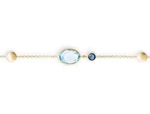 Palido Armband 14kt Gelbgold 3,2g Topas London Blue 190mm