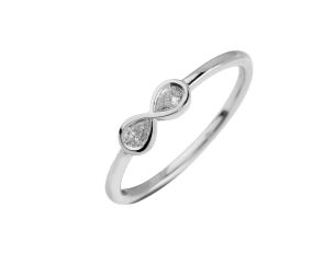 Ring 18kt Weißgold 1,7g Diamanten 0,20ct Neu
