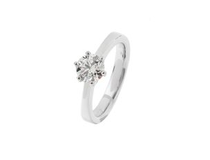 Ring Solitär 18kt Weißgold Diamant 0,50ct 4,1g