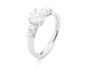 Ring 18kt Weißgold Diamanten 0,85ct 4,4g