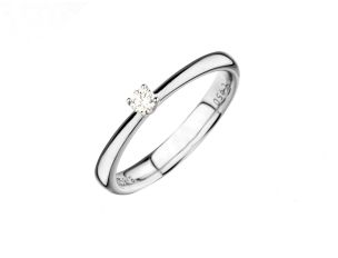 Ring Solitär 950 Platin 4,2g Diamant 0,10ct Neu