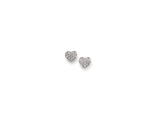 Palido Ohrstecker Herz 18kt Weißgold 1,2g Diamanten 0,13ct 