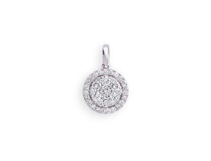 Palido Anhänger 18kt Weißgold 1,3g Diamanten 0,40ct
