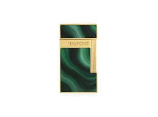 S.T. Dupont Feuerzeug Slimmy Chinalack Grün Gelbgold Ref.028036 Full Set