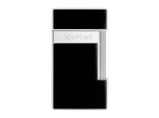 S.T. Dupont Feuerzeug Slimmy Chinalack Schwarz Palladium Ref.028221 Full Set