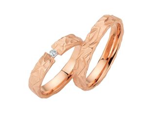 Fischer Trauringe 14kt Roségold 12,1g Diamant 0,05ct