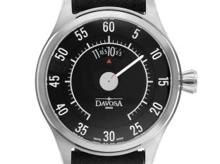 Davosa Newton Speedometer Stahl Automatik Armband Leder 44mm Ref.161.587.55 Box&Pap. Full Set Neu