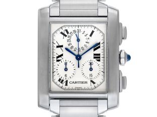 Cartier Tank Francaise GM Großes Modell Ref.2303 2004 Box&Beschreibung sehr gut Vintage