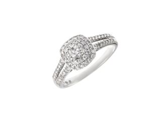 Ring 9kt Weißgold Diamanten 0,45ct 3,5g