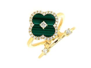 Palido Ring 18kt Gelbgold 4,9g Diamanten 0,25ct Malachit 