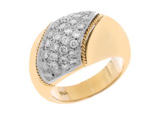 Ring 18kt Gelbgold Diamanten Pavee 1,00ct 11,4g