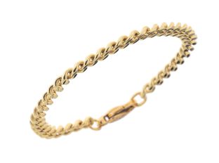 Armband Panzer 14kt Gelbgold 20,1g Diamanten 0,24ct 180mm 