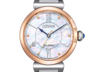 Citizen Elegant Diamant Perlmutt Ref.EM1074-15D Full Set Neu