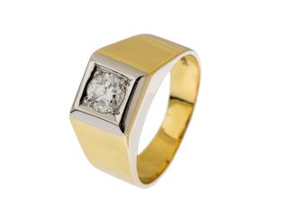 Ring 14kt Gelbgold 8,4g Diamant 0,58ct