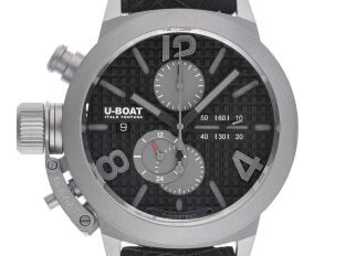 U-Boat Classico 45 Titanium Tungsten Black Ref.3004 Full Set Neu