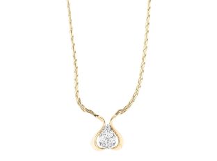 Collier Design Anfertigung 14kt Gelbgold 12,8g Diamanten 0,80ct 420mm