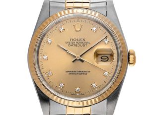 Rolex Datejust Diamanten Ref.16233 1993 Full Set sehr gut Vintage