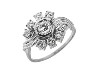 Ring 18kt Weißgold 6,6g Diamanten 1,18ct
