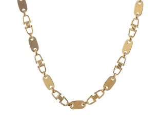 Halskette Plattenkette 14kt Gelbgold 31g 660mm Handarbeit
