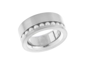 Ring Design 18kt Weißgold 26,5g Süßwasserperlen