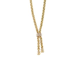 Halskette Zopfkette 18kt Gelbgold 34,0g 540mm Handarbeit