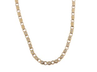 Halskette 18kt Gelbgold massiv 47,8g Diamant 0,65ct 430mm Handarbeit