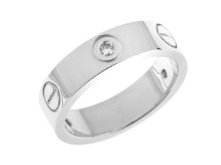 Cartier Ring Love 14kt Weißgold 9,5g Diamanten 0,30ct 