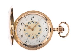 Monopol Taschenuhr 14kt Roségold sehr gut Vintage 