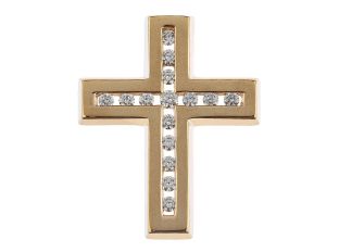Anhänger Kreuz 14kt Gelbgold 5,9g Diamanten 0,45ct
