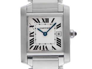 Cartier Tank Francaise MM Medium Modell Ref.2465 2002 Box&Beschreibung sehr gut Vintage