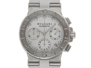Bulgari Diagono Ref.DG35 WSLD Bj.2004 Box&Beschreibung sehr gut Vintage 