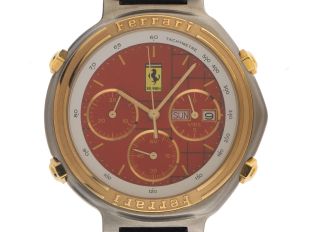 Ferrari Formula Day-Date Chronograph Ref.2610 Bj.1995 Full Set original Vintage Unpoliert