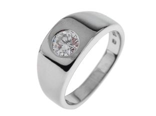 Ring Solitär 18kt Weißgold 13,9g Diamant 1,05ct 