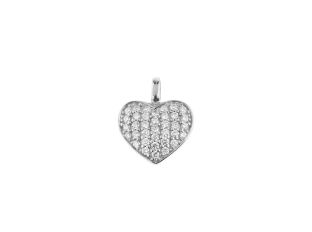 Palido Anhänger Herz 14kt Weißgold 0,6g Diamanten 0,10ct