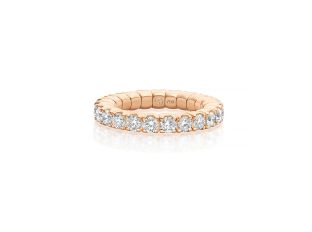 Scheffel Ring Stretch 18kt Roségold Diamanten 0,49ct 5,7g Neu