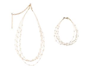 Schmuck Set Collier & Armband 8kt Gelbgold mit Akoya Perlen