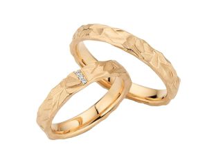 Fischer Trauringe 14kt Apricotgold 10,6g Diamanten 0,01ct