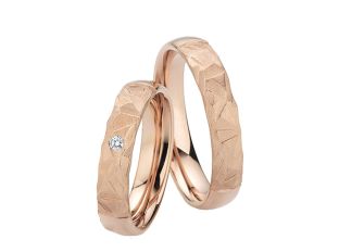 Fischer Trauringe 18kt Caramelgold 13,2g Diamant 0,03ct