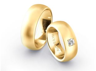 Fischer Trauringe 14kt Gelbgold 22,6g Diamanten 0,15ct