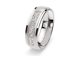 Fischer Trauringe 600 Platin 11,9g Diamanten 0,84ct