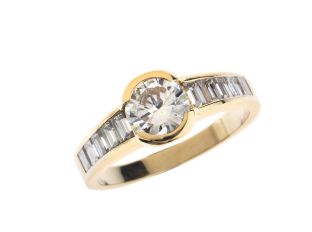 Ring 18kt Gelbgold 4,7g Diamanten 1,50ct 